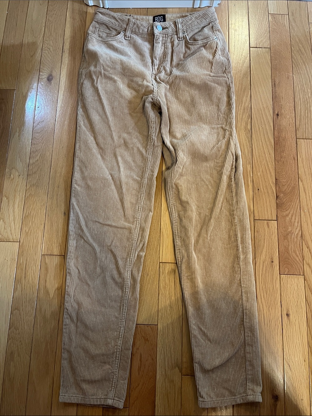 BDG Urban Outfitters beige corduroy high rise mom jeans